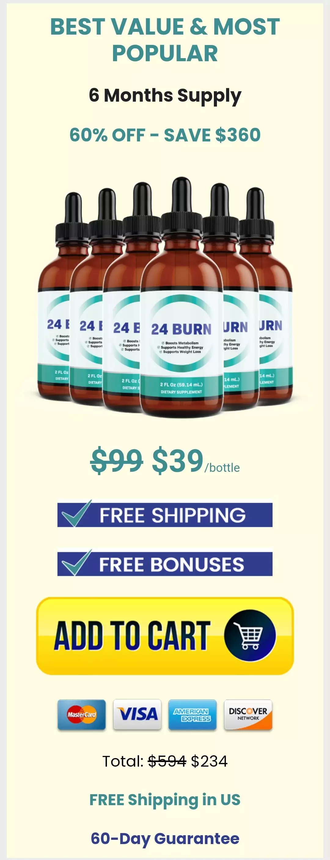 24 Burn™ 6 bottles pricing